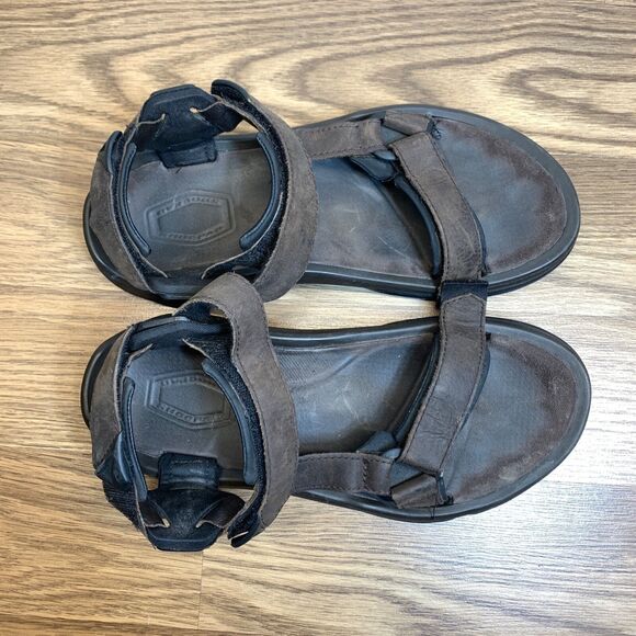 Teva Terra Fi 4 Mens Turkish Coffee  Leather Walking Sandals Brown 9